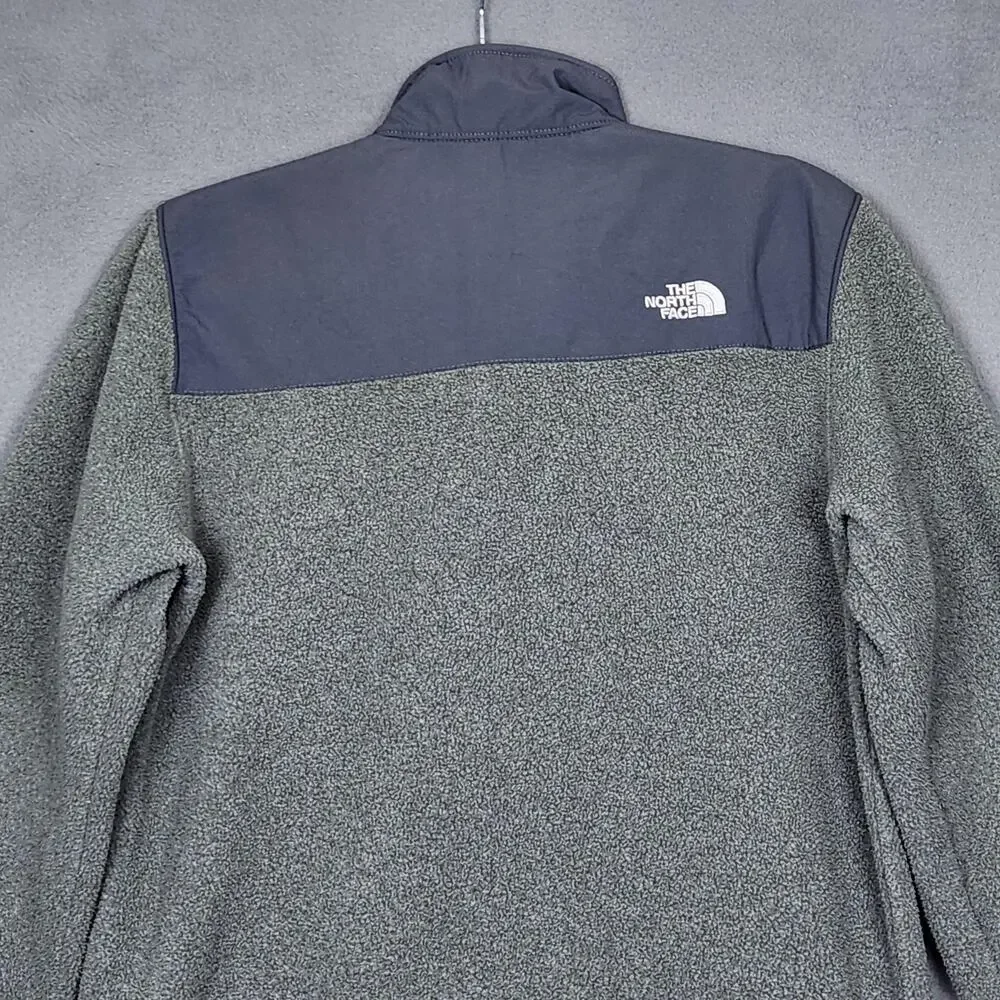 NORTH FACE Jacket Youth XL 18/20 Gray Full Zip Fleece Outdoor Layer NF0A4P9Q DYY